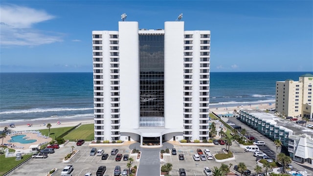 2555 S Atlantic Ave Unit 302, Daytona Beach Shores, FL 32118 - view of apartment building / complex with view of water and beach