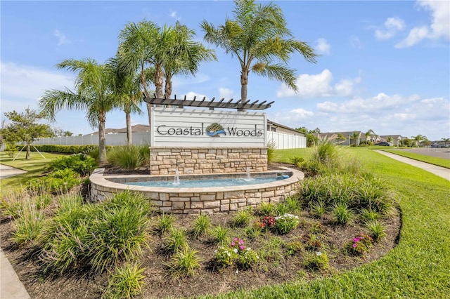 3116 Crab Trap Dr, New Smyrna Beach, FL 32168 - community sign featuring a yard