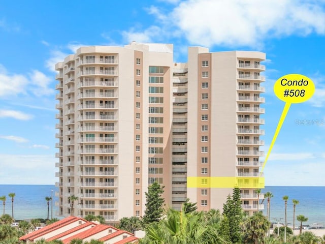 2967 S Atlantic Ave Unit 508, Daytona Beach, FL 32118 - view of apartment building / complex with a water view