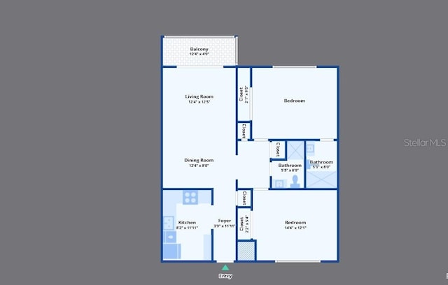 325 N Causeway Unit B305, New Smyrna Beach, FL 32169 - view of floor plan / room layout