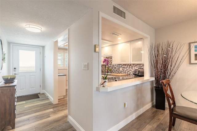 325 N Causeway Unit B305, New Smyrna Beach, FL 32169 - foyer entrance featuring wood finished floors and a textured ceiling