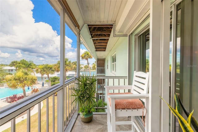 325 N Causeway Unit B305, New Smyrna Beach, FL 32169 - balcony featuring view of pool