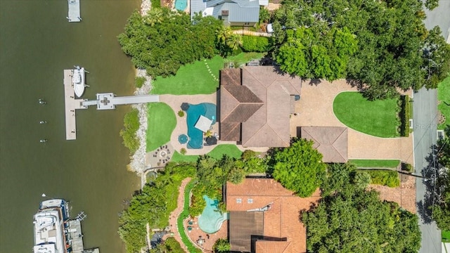 206 Canova Dr, New Smyrna Beach, FL 32169 - drone / aerial view of a pool area