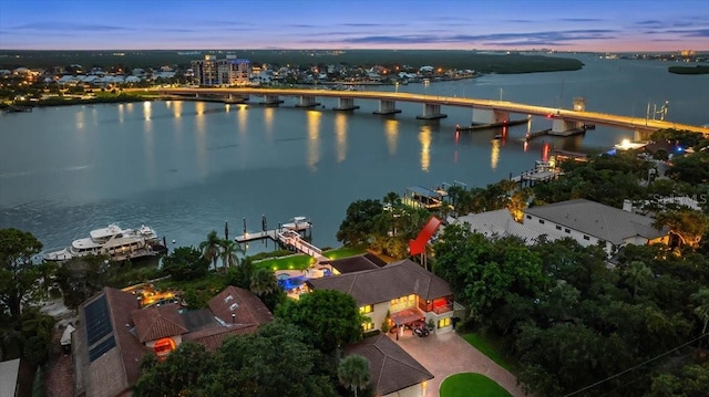 206 Canova Dr, New Smyrna Beach, FL 32169 - drone / aerial view of a notable bridge and a large body of water