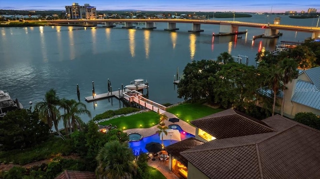 206 Canova Dr, New Smyrna Beach, FL 32169 - bird's eye view of a notable bridge and a nearby body of water