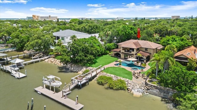 206 Canova Dr, New Smyrna Beach, FL 32169 - aerial view of property and surrounding area featuring a nearby body of water