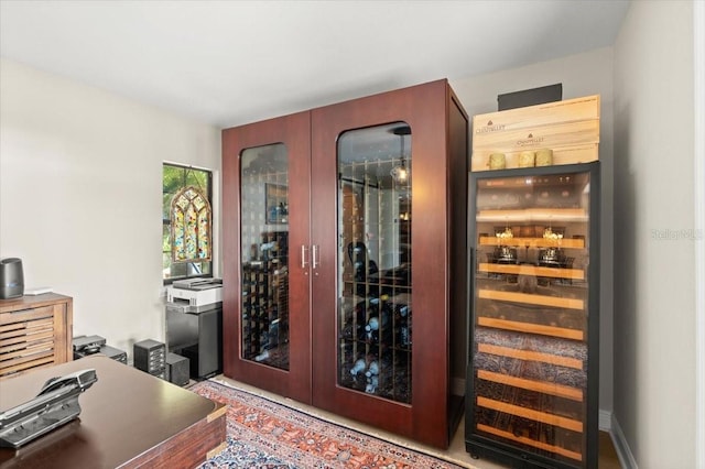 206 Canova Dr, New Smyrna Beach, FL 32169 - wine room featuring beverage cooler