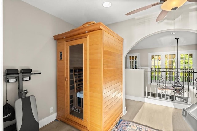 206 Canova Dr, New Smyrna Beach, FL 32169 - relaxing sauna / steam room featuring baseboards and wood finished floors