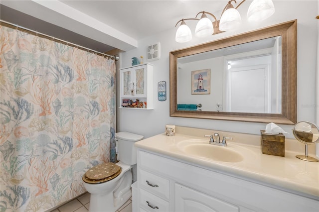 1404 N Atlantic Ave Unit 70, Daytona Beach, FL 32118 - full bathroom with vanity, tile patterned flooring, and curtained shower