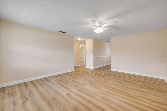 1750 S Palmetto Ave Unit 24, Daytona Beach, FL 32119 - spare room with ceiling fan, light wood finished floors, and a textured ceiling