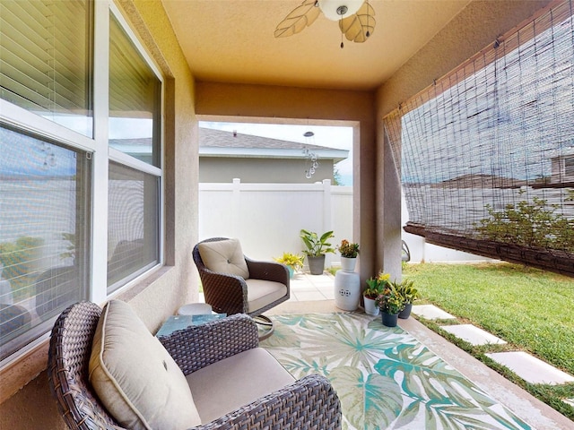 2731 Star Coral Ln, New Smyrna Beach, FL 32168 - view of patio / terrace with ceiling fan