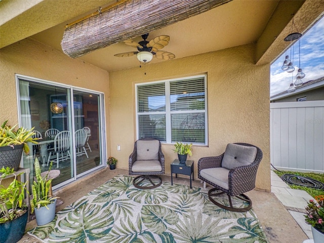 2731 Star Coral Ln, New Smyrna Beach, FL 32168 - view of patio / terrace featuring a ceiling fan