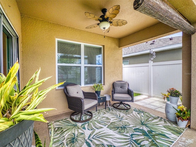2731 Star Coral Ln, New Smyrna Beach, FL 32168 - view of patio featuring ceiling fan