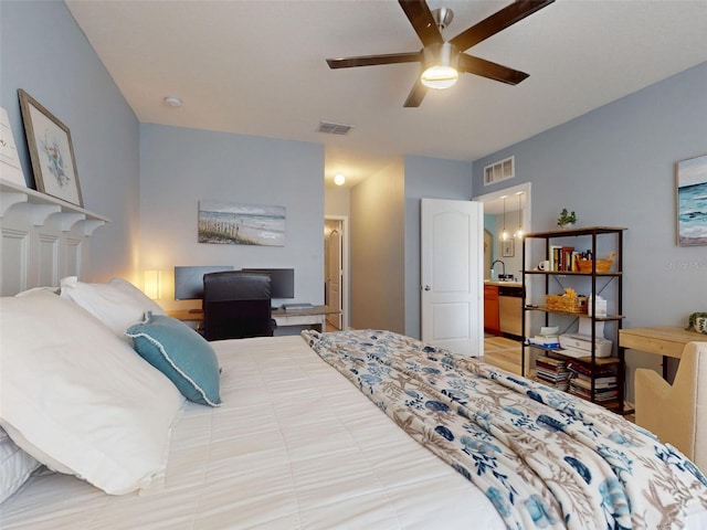 2731 Star Coral Ln, New Smyrna Beach, FL 32168 - bedroom featuring a ceiling fan