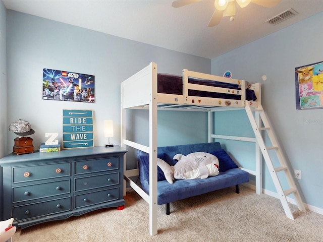 2731 Star Coral Ln, New Smyrna Beach, FL 32168 - bedroom with carpet and ceiling fan