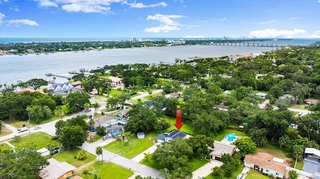 20 Putnam Ave, Ormond Beach, FL 32174 - aerial perspective of suburban area with a notable bridge and a large body of water