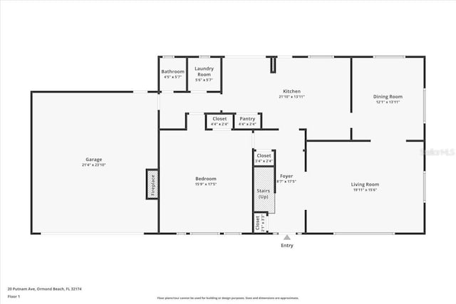 20 Putnam Ave, Ormond Beach, FL 32174 - view of property floor plan