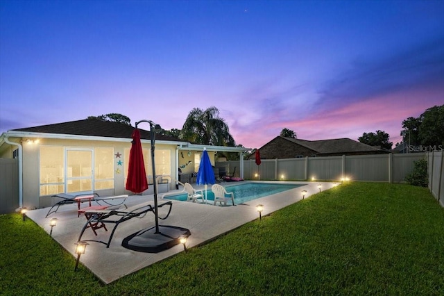 318 Two Oaks Dr, Edgewater, FL 32141 - view of pool featuring a fenced backyard and a patio