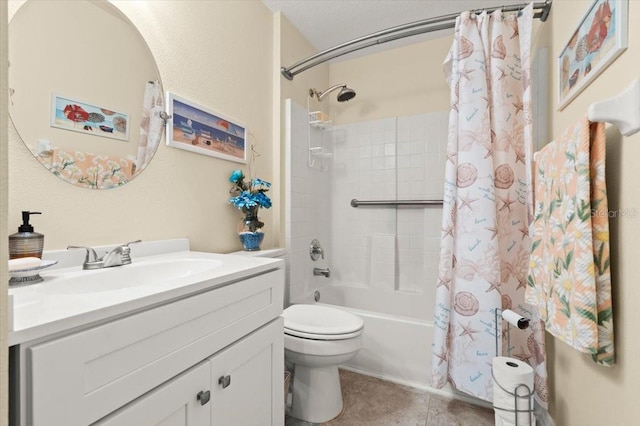 318 Two Oaks Dr, Edgewater, FL 32141 - full bathroom with vanity, shower / bath combination with curtain, and tile patterned floors