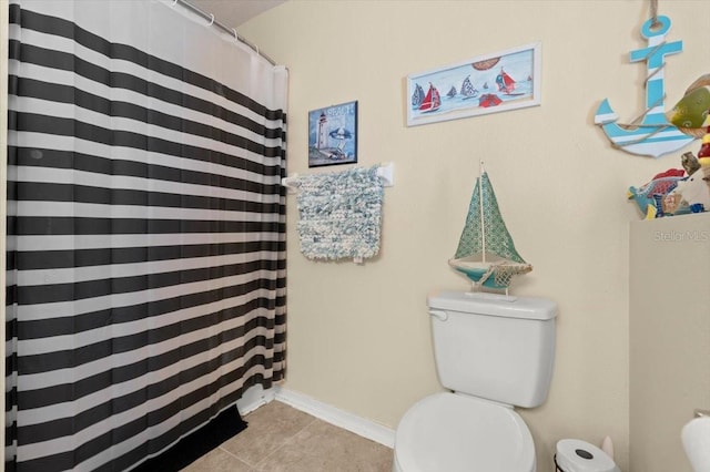 318 Two Oaks Dr, Edgewater, FL 32141 - bathroom with tile patterned flooring and a shower with shower curtain