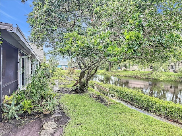 44 Fore Dr, New Smyrna Beach, FL 32168 - view of yard with a water view