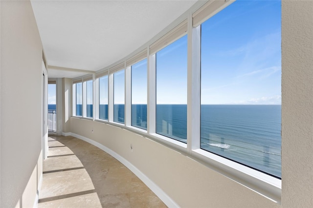 2625 S Atlantic Ave Unit 28Se, Daytona Beach Shores, FL 32118 - unfurnished sunroom with a water view