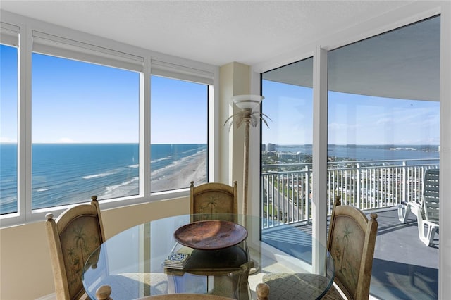 2625 S Atlantic Ave Unit 28Se, Daytona Beach Shores, FL 32118 - dining area with plenty of natural light and a water view