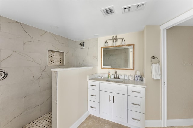 2625 S Atlantic Ave Unit 28Se, Daytona Beach Shores, FL 32118 - full bathroom with a walk in shower and vanity