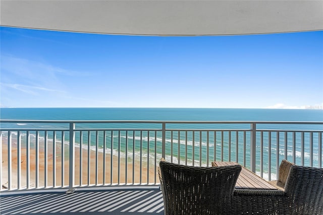 2625 S Atlantic Ave Unit 28Se, Daytona Beach Shores, FL 32118 - balcony with view of water and beach