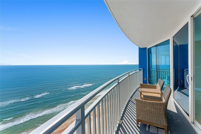 2625 S Atlantic Ave Unit 28Se, Daytona Beach Shores, FL 32118 - balcony with view of water and beach
