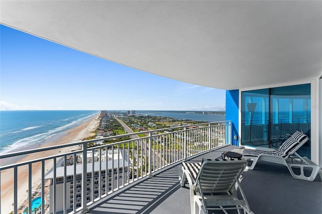 2625 S Atlantic Ave Unit 28Se, Daytona Beach Shores, FL 32118 - balcony with view of water and beach