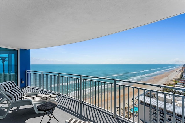 2625 S Atlantic Ave Unit 28Se, Daytona Beach Shores, FL 32118 - balcony with view of water and beach