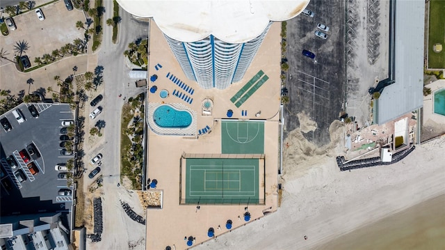 2625 S Atlantic Ave Unit 28Se, Daytona Beach Shores, FL 32118 - bird's eye view of a pool area