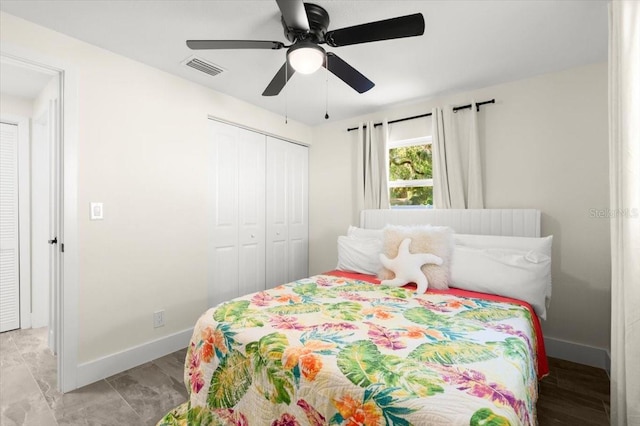 129 Rogers Pl, Port Orange, FL 32127 - bedroom featuring a closet and ceiling fan