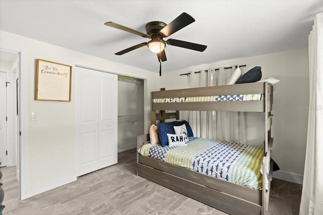 129 Rogers Pl, Port Orange, FL 32127 - bedroom with a closet and ceiling fan