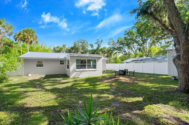 129 Rogers Pl, Port Orange, FL 32127 - back of house with stucco siding and a fenced backyard