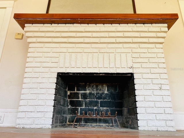 room details with a fireplace