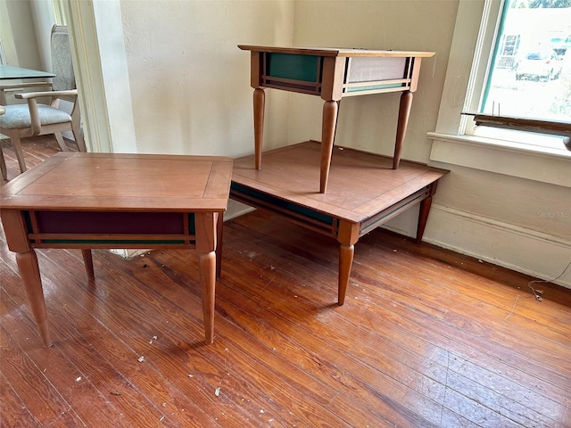 dining area featuring light wood-type flooring