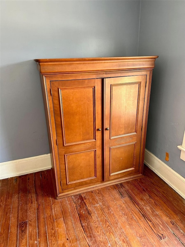 room details featuring dark hardwood / wood-style floors