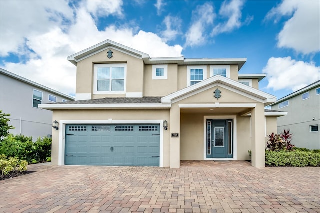 view of front of home featuring a garage