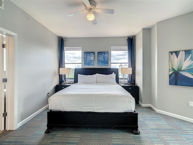 bedroom with ceiling fan