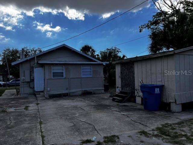 view of home's exterior with a patio area