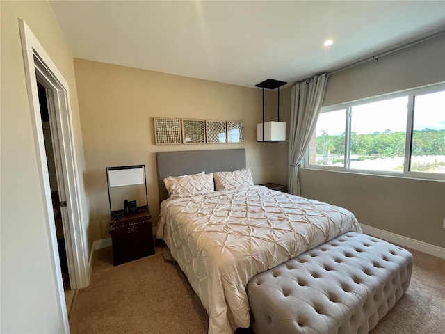 view of carpeted bedroom