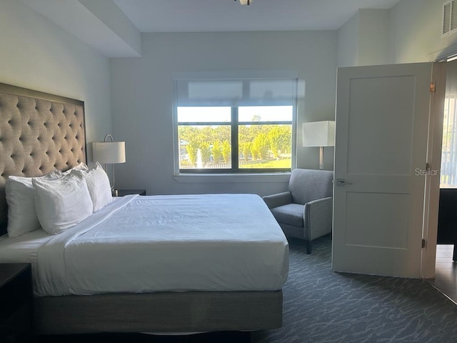 view of carpeted bedroom