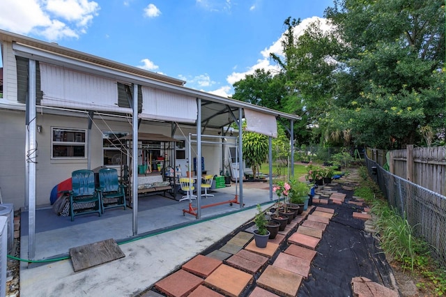 exterior space featuring fence