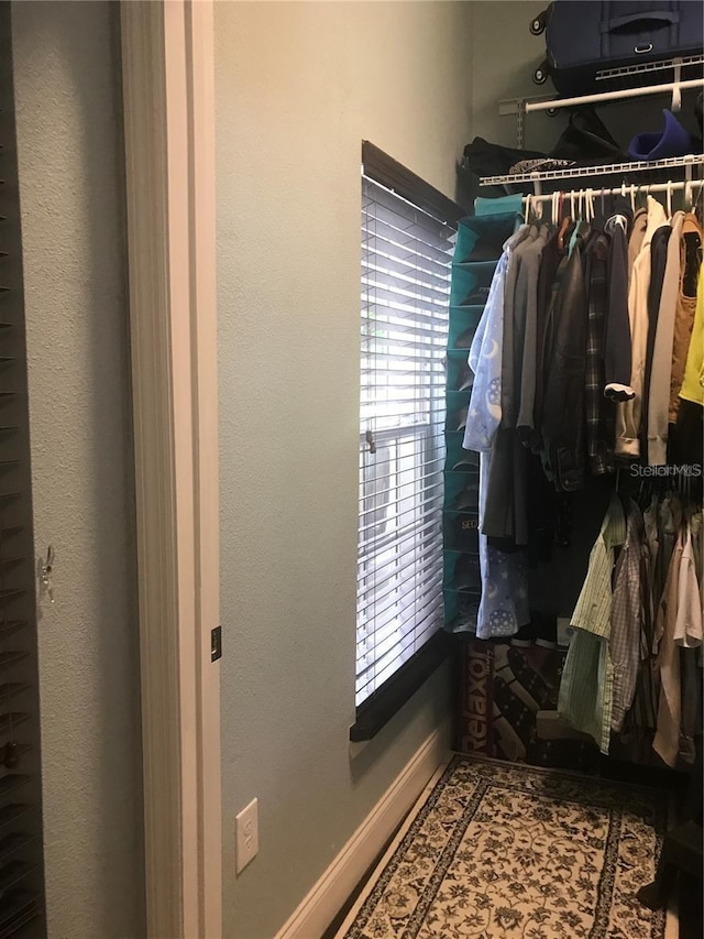 view of walk in closet