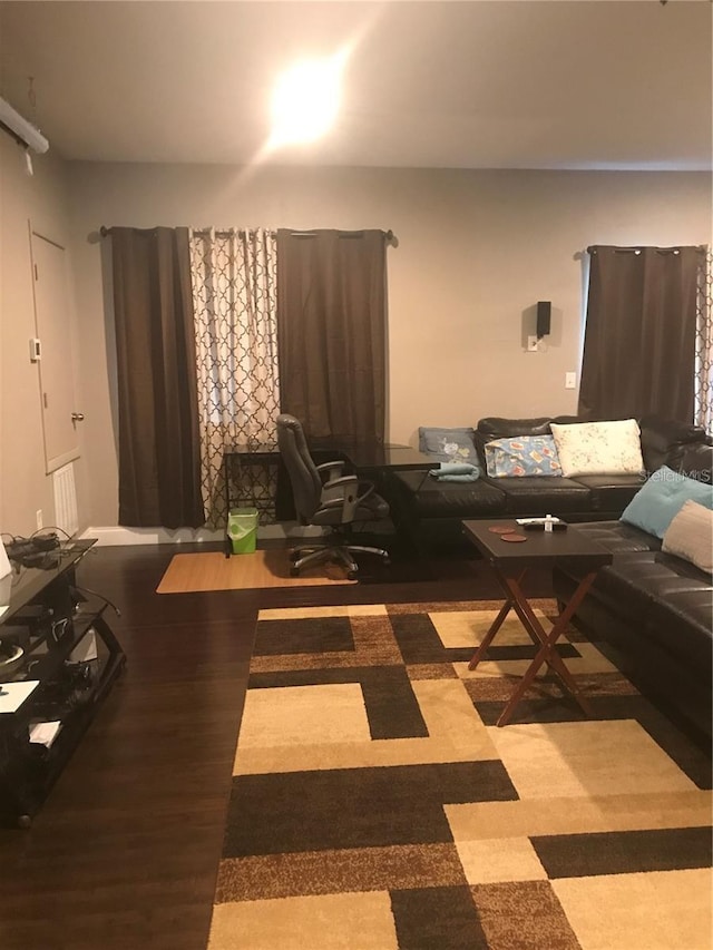 living room featuring wood finished floors