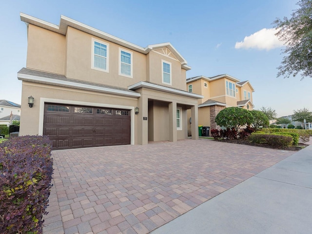 view of front facade with a garage