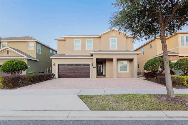 view of front of house featuring a garage