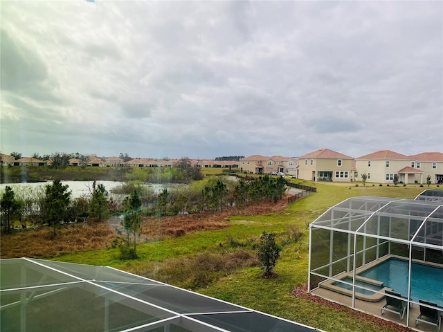 exterior space featuring a lanai